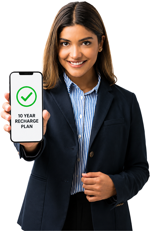 One Recharge Plan — Businessman holding phone